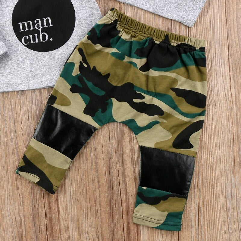 2pcs Toddler Kid Baby Boy Gril Clothes Set OH Boy Hoodies Pants Leggings Outfits - ebowsos