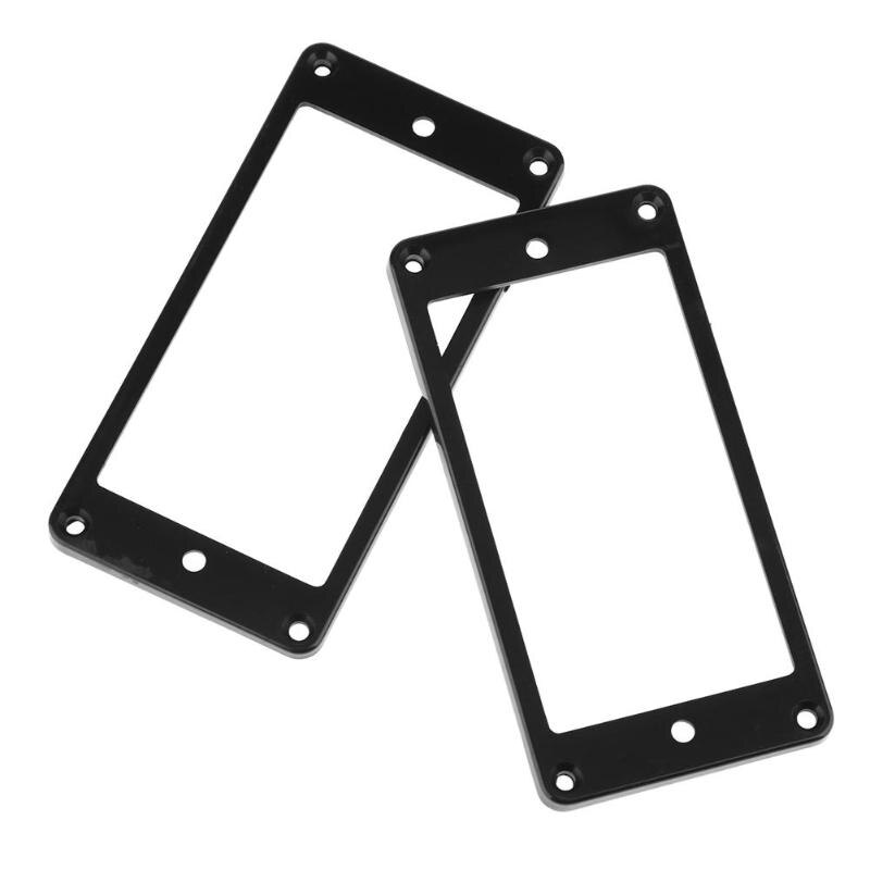 2pcs/set Guitar Humbucker Pickup Frames Plastic Guitar Humbucker Pickup Mounting Ring Frames for Electric Guitar 30mmx45mm-ebowsos