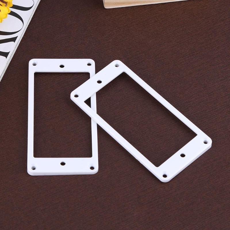 2pcs/set Guitar Humbucker Pickup Frames Plastic Guitar Humbucker Pickup Mounting Ring Frames for Electric Guitar 30mmx45mm-ebowsos