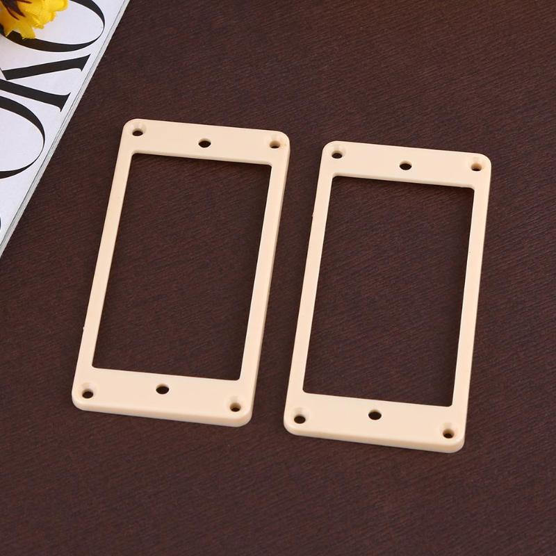 2pcs/set Guitar Humbucker Pickup Frames Plastic Guitar Humbucker Pickup Mounting Ring Frames for Electric Guitar 30mmx45mm-ebowsos