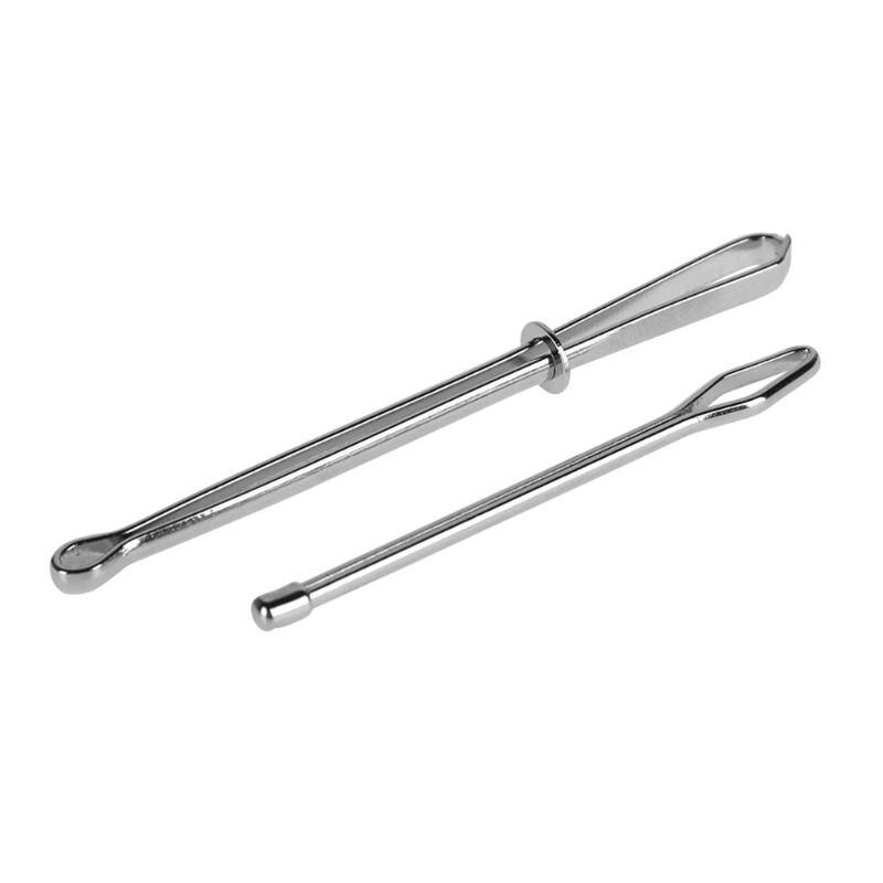 2pcs/set Stainless Steel Cited Clips Elastic Belt Wearing Rope Weaving Tool - ebowsos