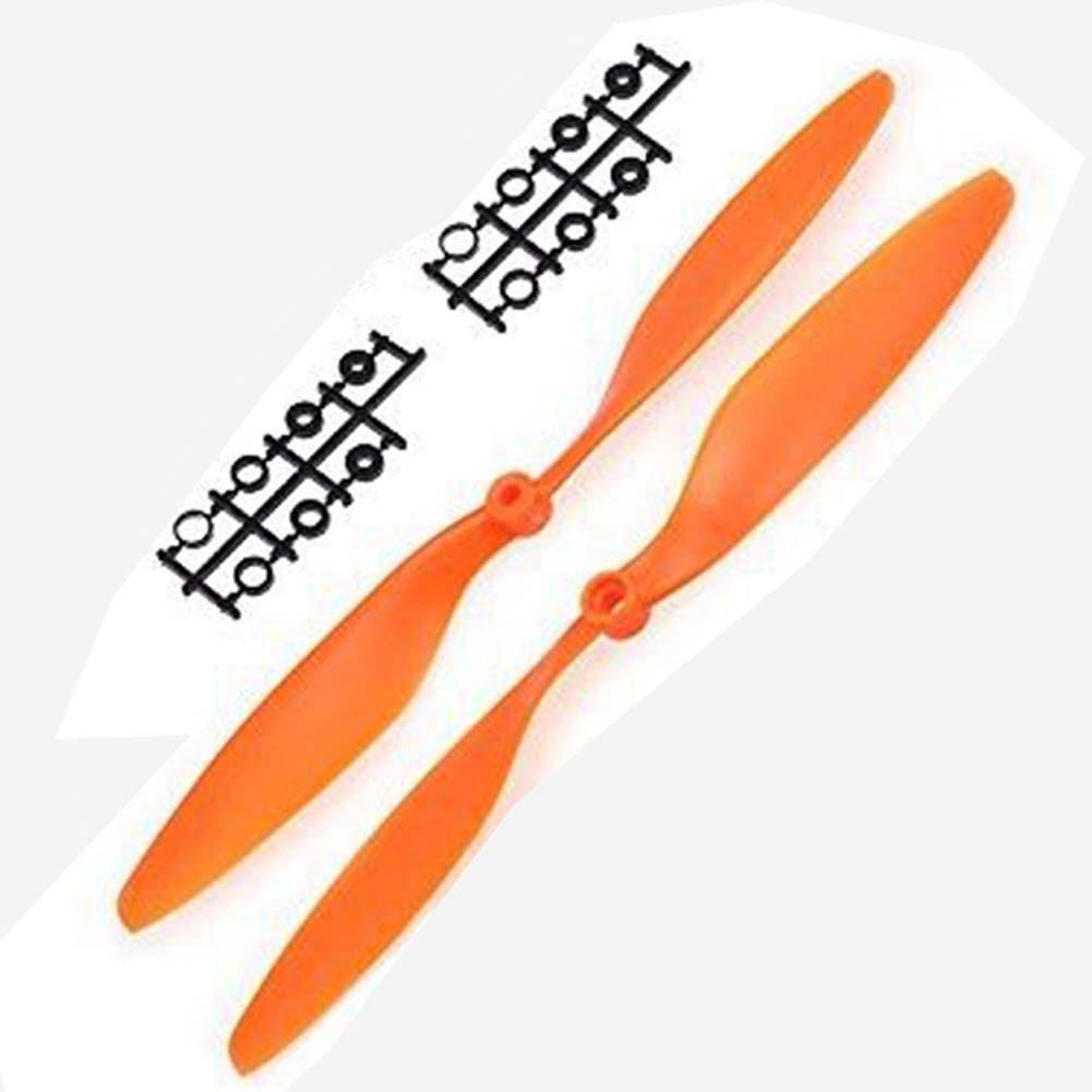 2x 10x4.5" 1045 Nylon Propeller Prop For Hex Rotation Hexa Multicopter Orange-ebowsos