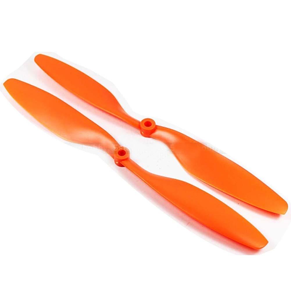 2x 10x4.5" 1045 Nylon Propeller Prop For Hex Rotation Hexa Multicopter Orange-ebowsos