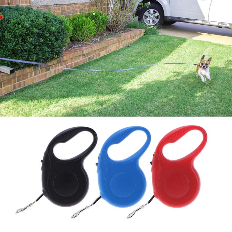 3/5M Retractable Dog Leash Training Puppy Extending Traction Rope Walking Leashes Adjustable Dog Collar For Small Medium Dogs - ebowsos