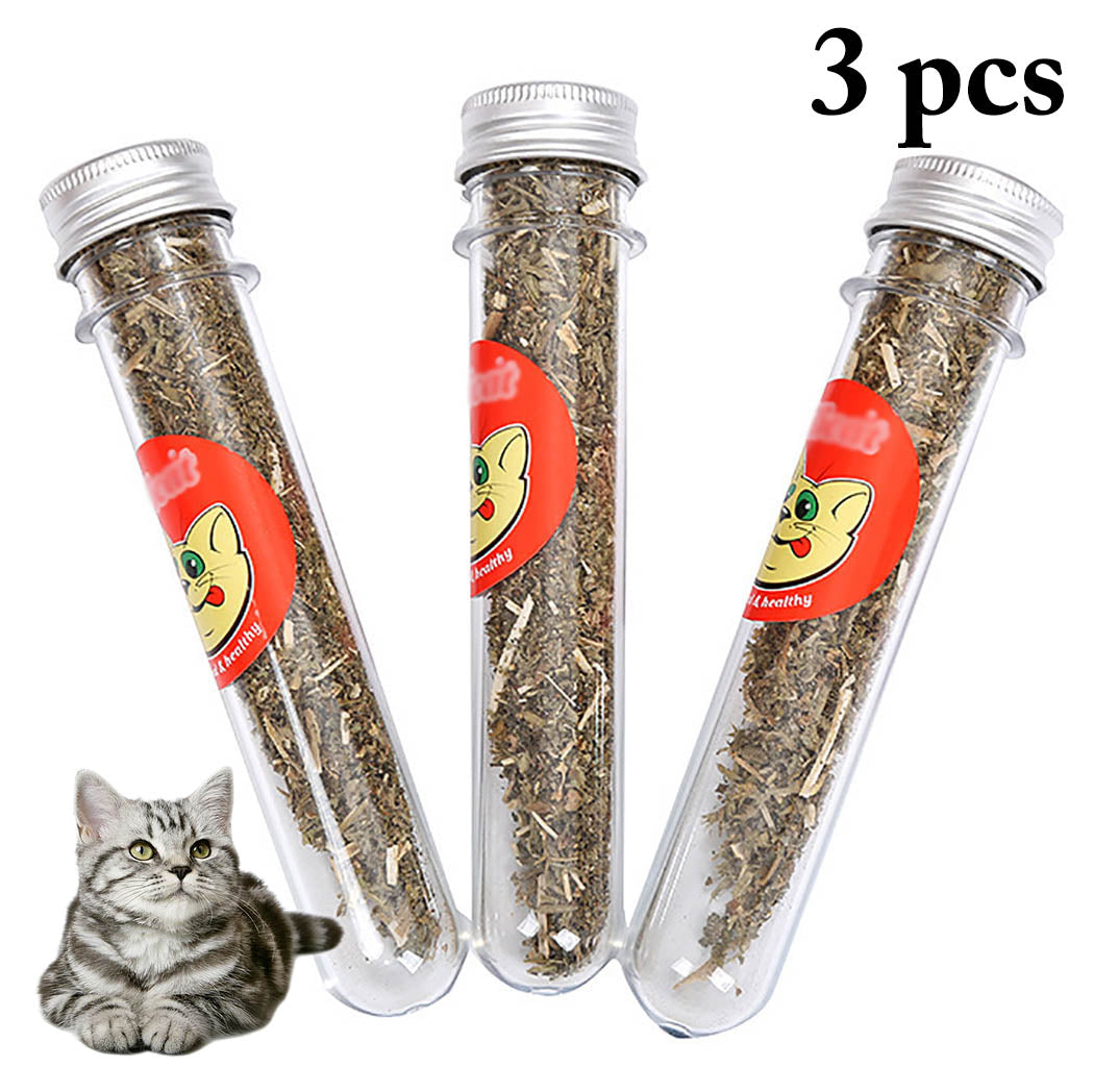 3 Bottles/Set Catnip Toys Natural Organic Premium Catnip Catmint Menthol Flavor Can Be Sprinkled On Toys And Catnip Toy For Cat-ebowsos