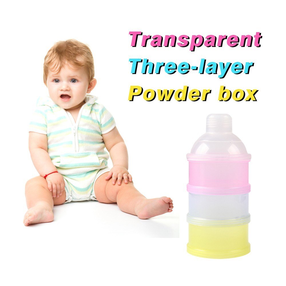 3 Layer Milk Powder Dispenser Box Case Stackable Formula Sugar Box BPA Free-ebowsos