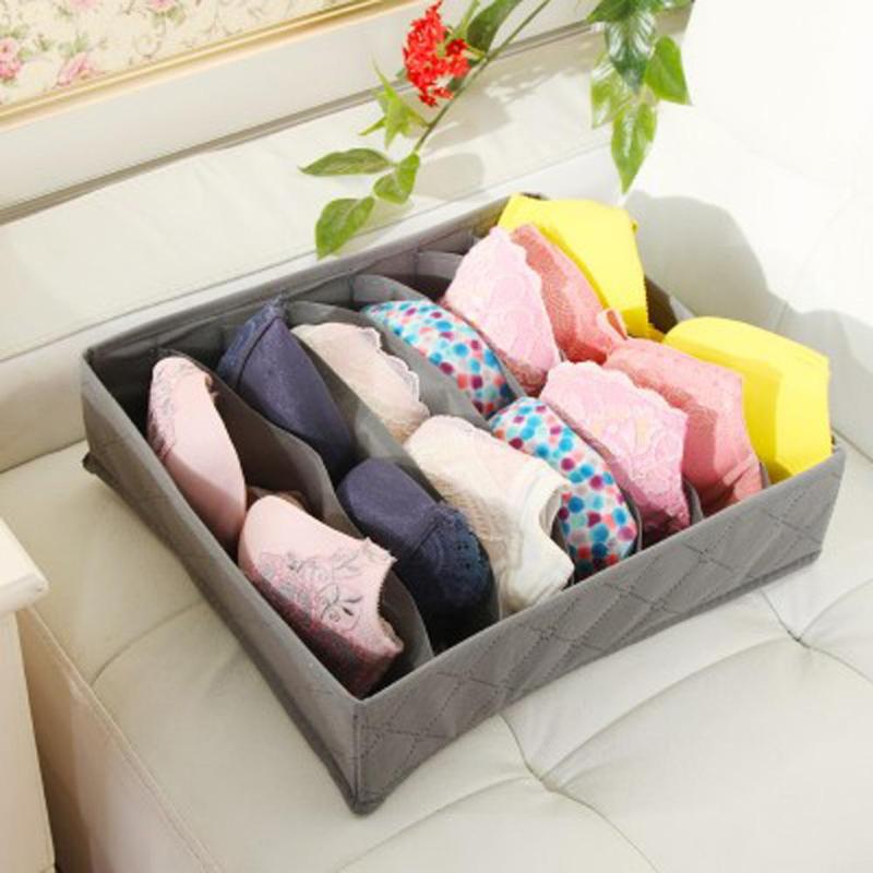 3 in 1 Underwear Bras Socks Storage Organizer Box Bag Bamboo Charcoal - ebowsos