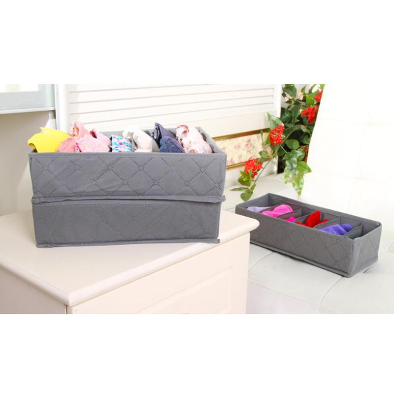 3 in 1 Underwear Bras Socks Storage Organizer Box Bag Bamboo Charcoal - ebowsos