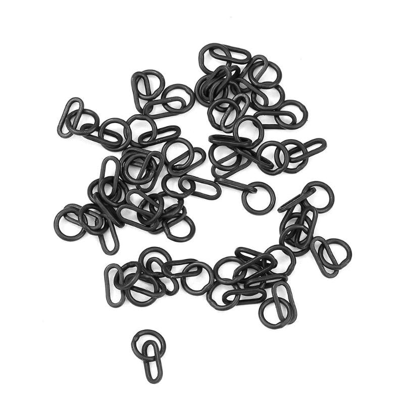 30/50/100pcs Carp fishing matte Hook Link Clips Ring Clips Quick Change Swivels Heli Chod Carp Rigs Terminal Tackle-ebowsos