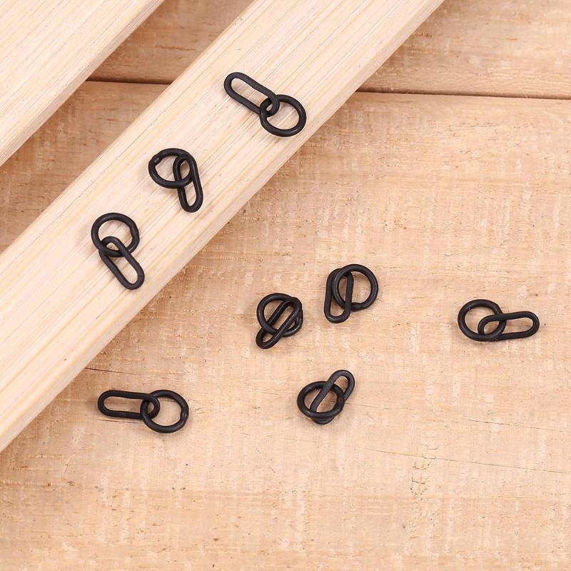 30/50/100pcs Carp fishing matte Hook Link Clips Ring Clips Quick Change Swivels Heli Chod Carp Rigs Terminal Tackle-ebowsos