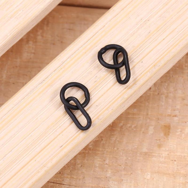 30/50/100pcs Carp fishing matte Hook Link Clips Ring Clips Quick Change Swivels Heli Chod Carp Rigs Terminal Tackle-ebowsos