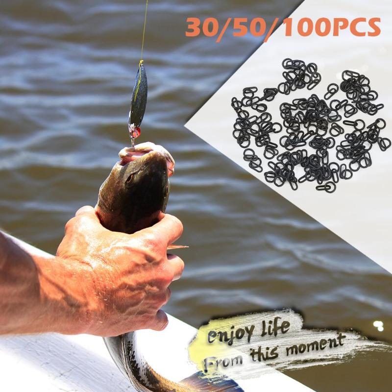 30/50/100pcs Carp fishing matte Hook Link Clips Ring Clips Quick Change Swivels Heli Chod Carp Rigs Terminal Tackle-ebowsos