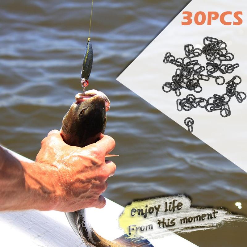 30/50/100pcs Carp fishing matte Hook Link Clips Ring Clips Quick Change Swivels Heli Chod Carp Rigs Terminal Tackle-ebowsos