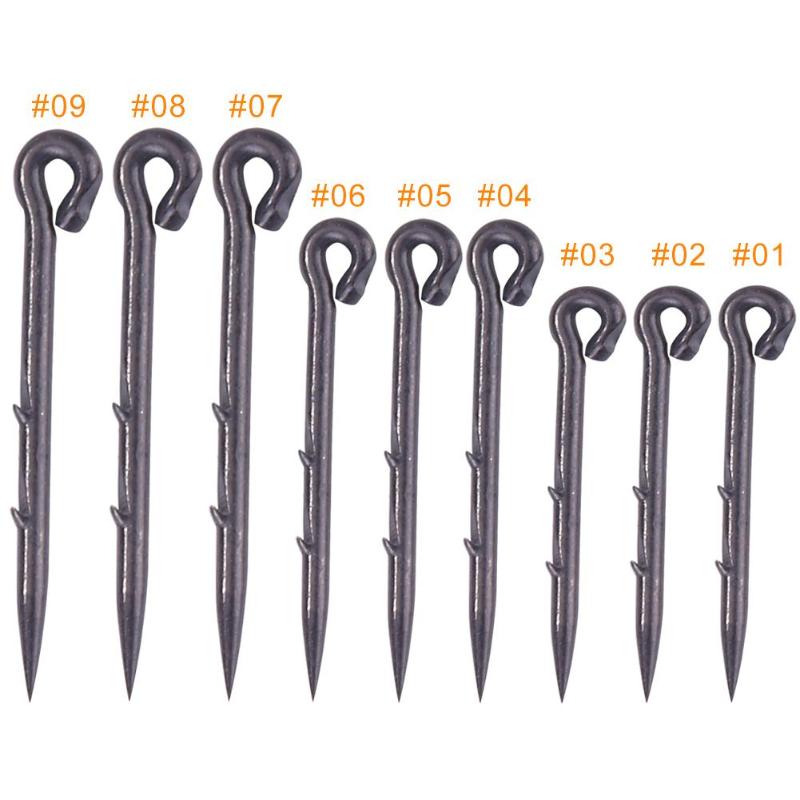 30/50/100pcs Fishing Hook High Carbon Steel Straight Agnail Shank Fishing Hook With Barb Fishing Accessories-ebowsos