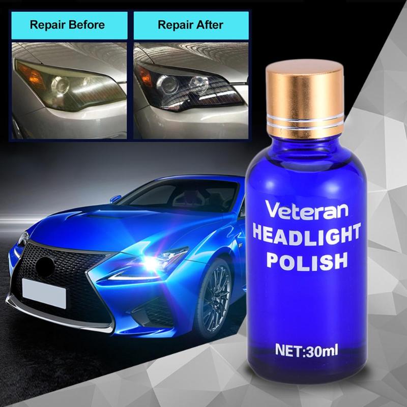 30ml Car Headlight Restoration Kit Auto Lamp Lenses Repair Liquid Repair Polish Motorcycle Paint Care Super Hydrophobic Glass - ebowsos