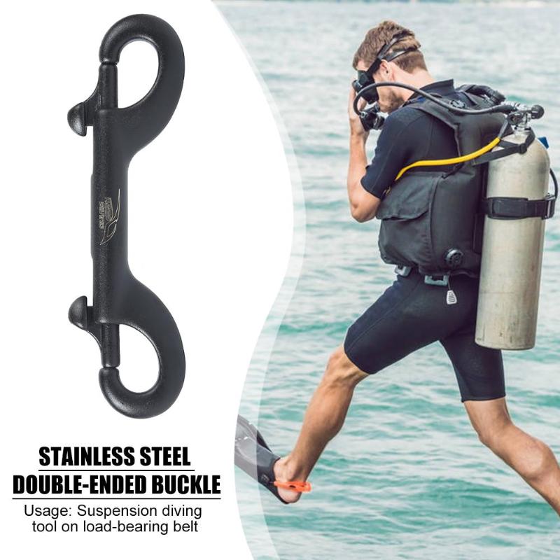 316 Stainless Steel Double Ended Hook Submersible Bolt Snap Scuba Diving Buckle Cutting Resistance and Harder Texture-ebowsos