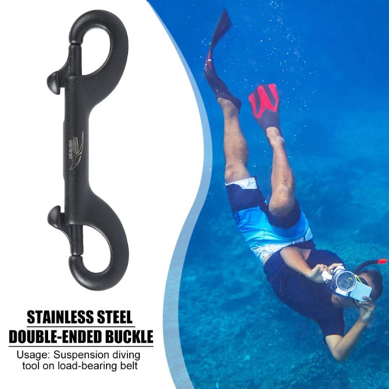 316 Stainless Steel Double Ended Hook Submersible Bolt Snap Scuba Diving Buckle Cutting Resistance and Harder Texture-ebowsos