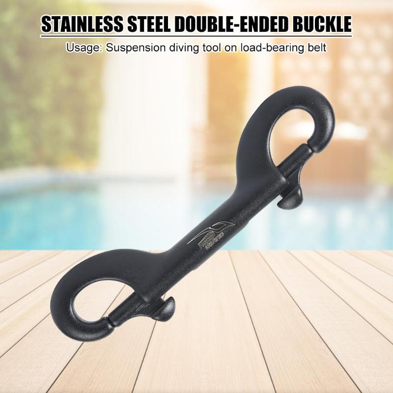 316 Stainless Steel Double Ended Hook Submersible Bolt Snap Scuba Diving Buckle Cutting Resistance and Harder Texture-ebowsos