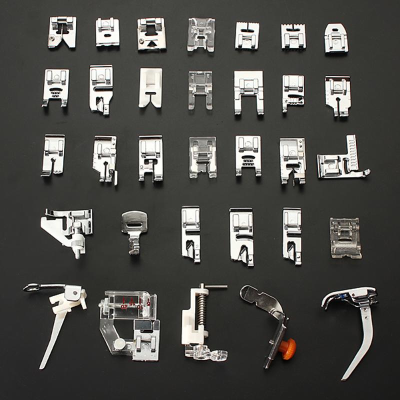 32Pcs/set Sewing Machine Foot Feet Snap On For Brother Singer Presser Foot Kits Domestic Sewing Accessories - ebowsos