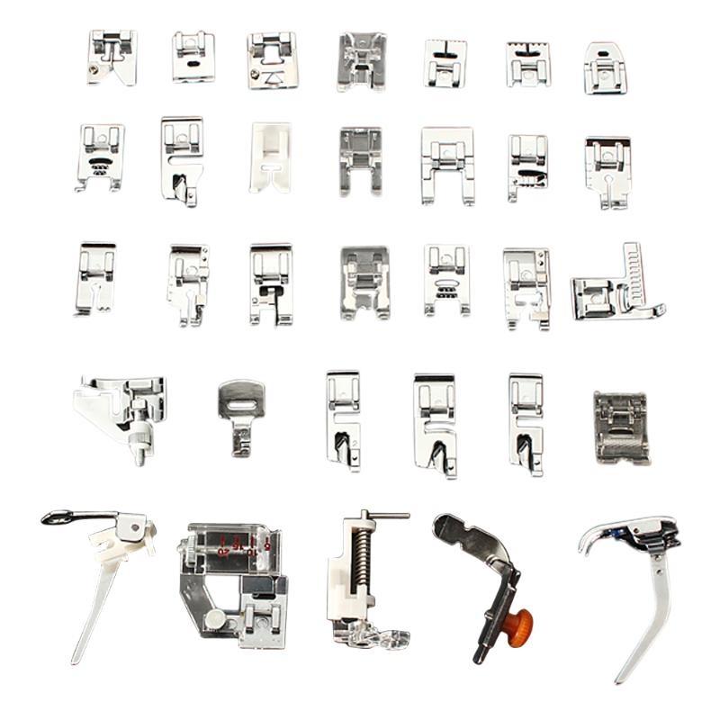 32Pcs/set Sewing Machine Foot Feet Snap On For Brother Singer Presser Foot Kits Domestic Sewing Accessories - ebowsos