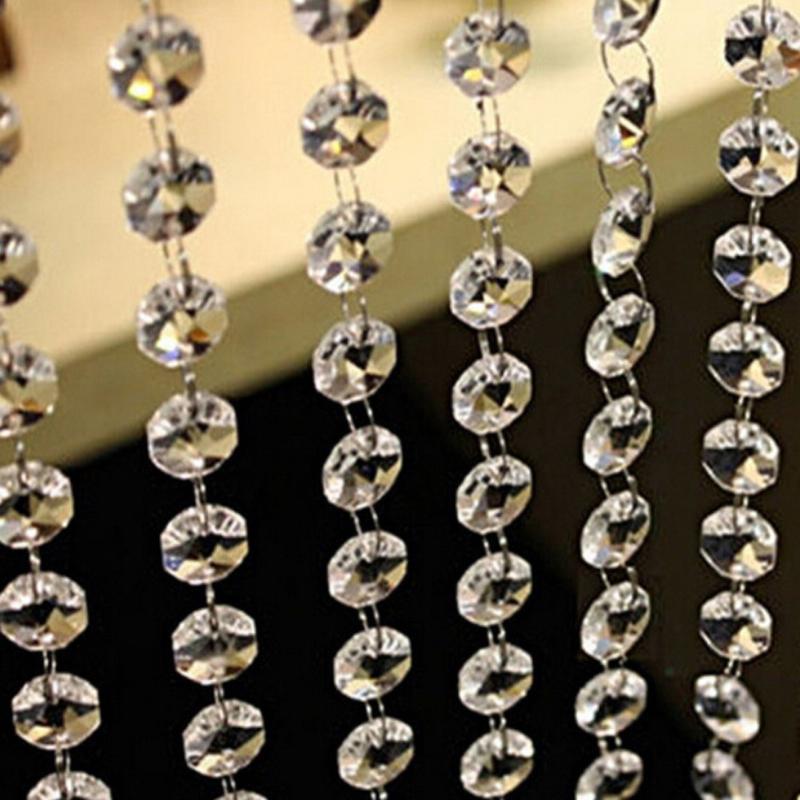 33 FT Crystal Clear Acrylic Bead Garland Chandelier Hanging wedding supplie - ebowsos