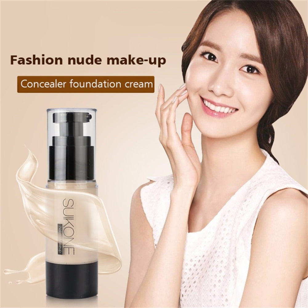 35ML SUIKONE A-124 Natural Women Facial Makeup Foundation Cream Natural Oil-Control Foundation Liquid 2017 New  Make Up Tool Kit - ebowsos