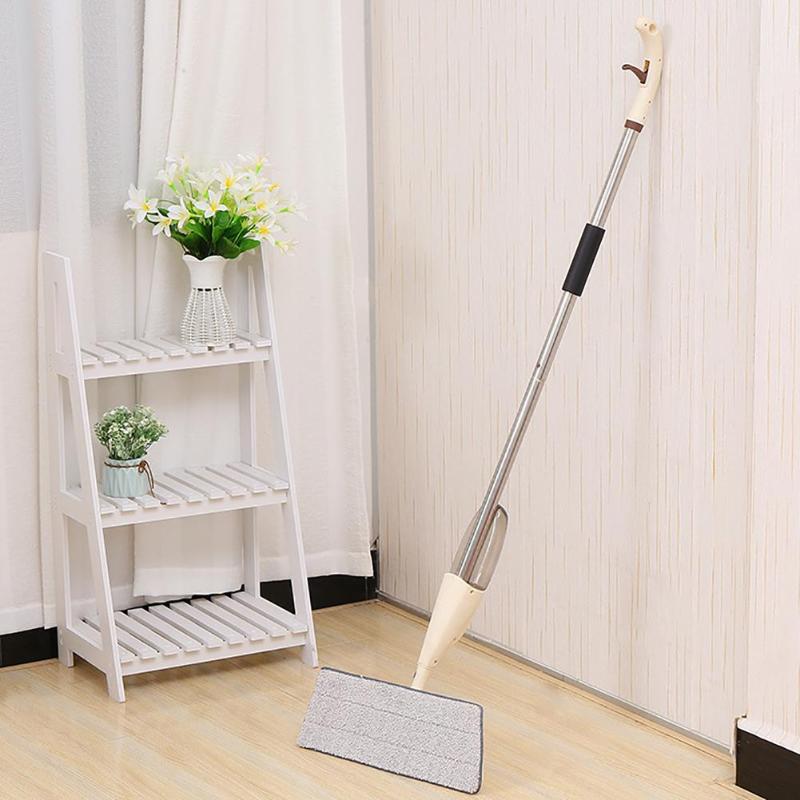 360 Degree Spray Floor Mop with 2 Fiber Pads Tiles Floor Cleaning Spray Microfiber Pads Handle Mop for Home 127cm/4.1 Ft Length - ebowsos