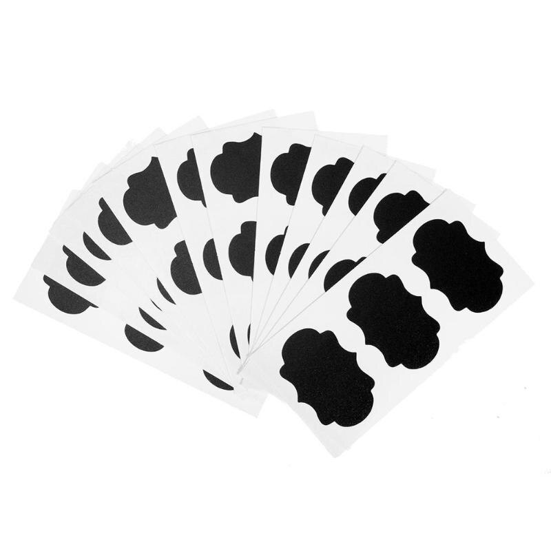 36pcs Black Decals Wall Chalkboard Sticker Labels for Canisters Kitchen Jar Multiple Surfaces Reused Bar Kitchen Tools - ebowsos