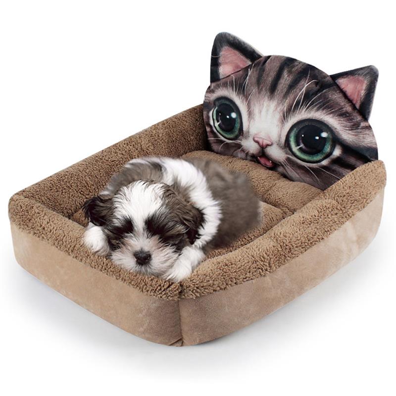 3D Cartoon Cute Animal Cat Dog Pet Beds Mats Teddy Pet Dog Sofa Pet Cat Bed House Supplies-ebowsos