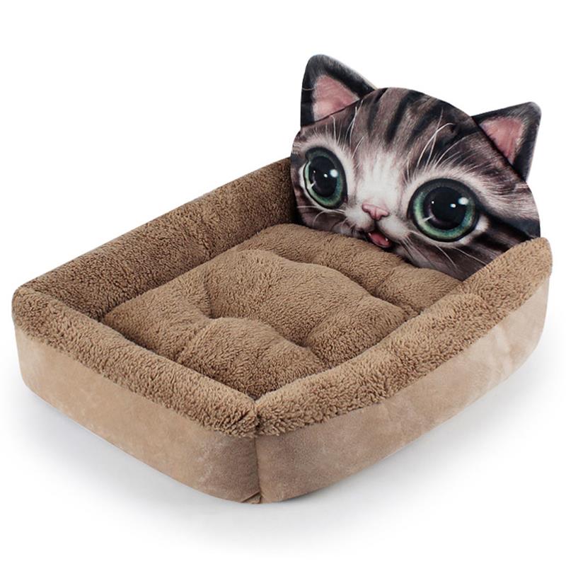 3D Cartoon Cute Animal Cat Dog Pet Beds Mats Teddy Pet Dog Sofa Pet Cat Bed House Supplies-ebowsos