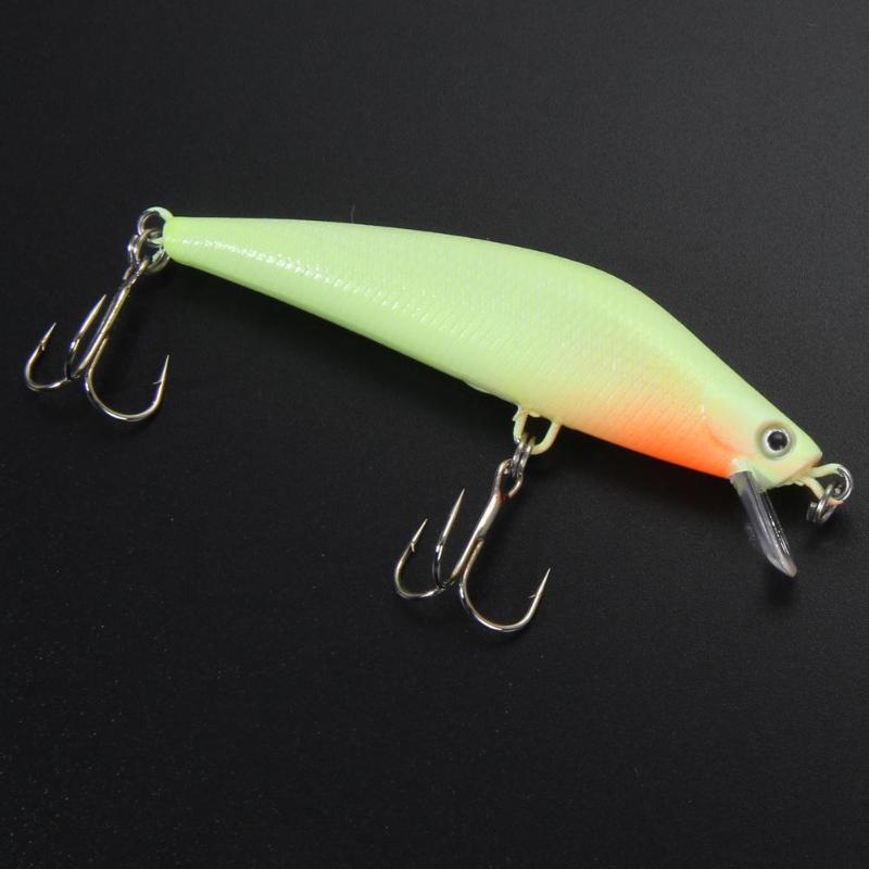 3D Luminous Night Fishing Minnow Lure Isca Artificial Hard Bait Hook Tackle 8.5cm 9g-ebowsos