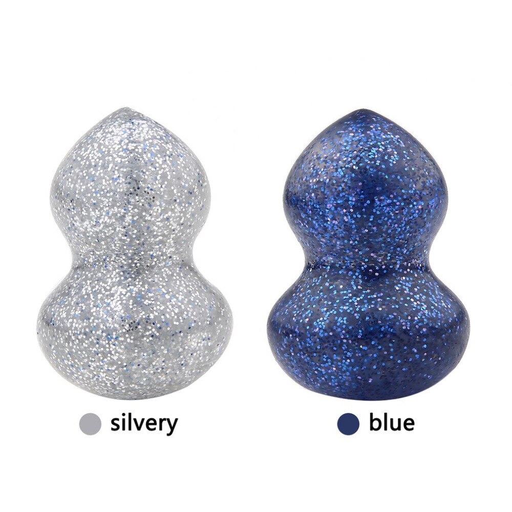 3D Silicone Sponge Cosmetic Puff Beauty Makeup Cream Foundation Puff Shining Glitters Gourd/Water Drop/Strawberry Shape Make Up - ebowsos
