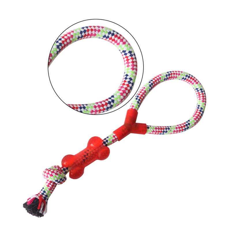 3PCS Cotton Rope Dog Toy Puppies Chew Tooth Cleaning Cotton Rope Handle Knot Bite Resistant Ball Teeth Pet Toys For Dogs-ebowsos