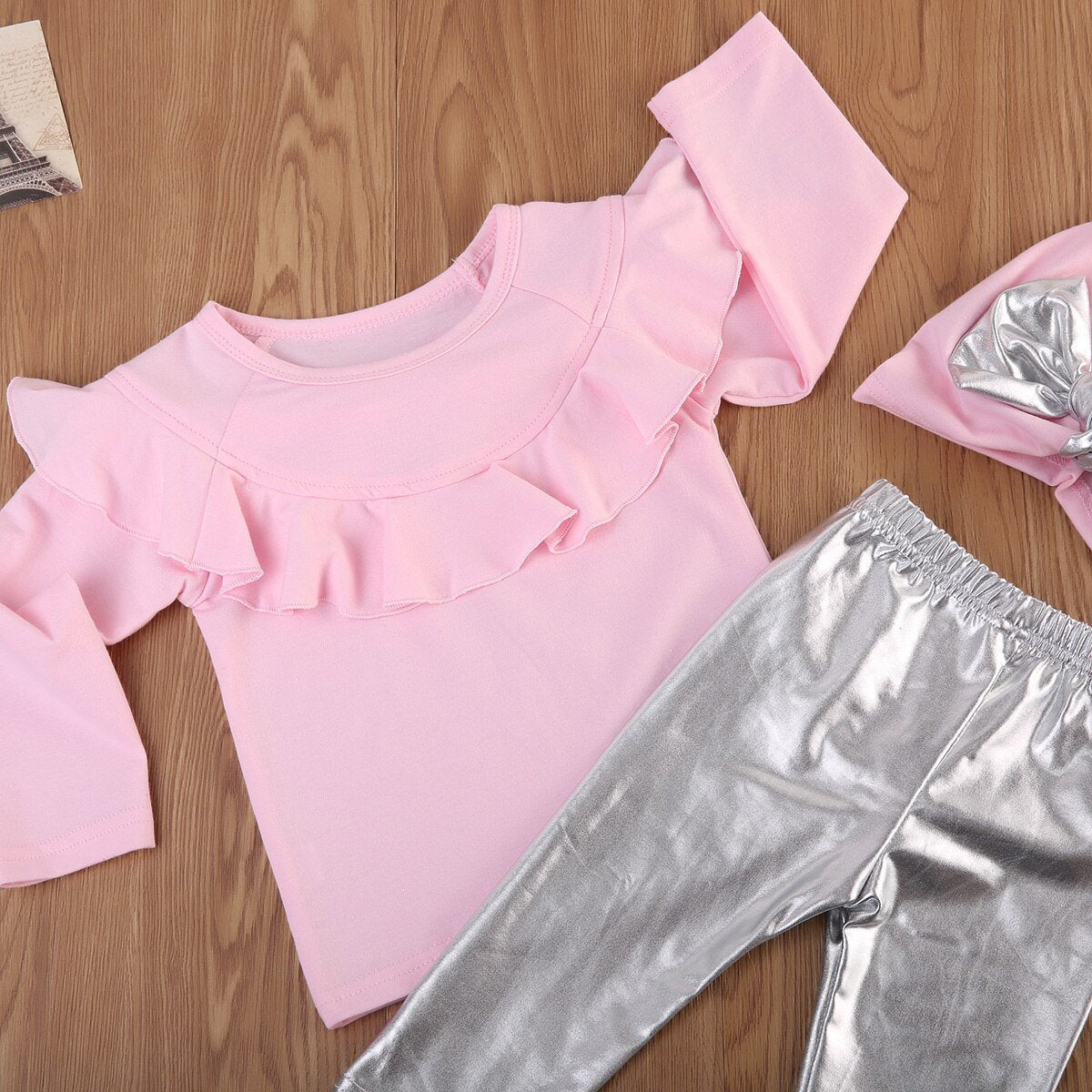 3PCS Newborn Toddler Baby Girls Long Sleeve Tops Leggings Pants Outfits Clothes - ebowsos