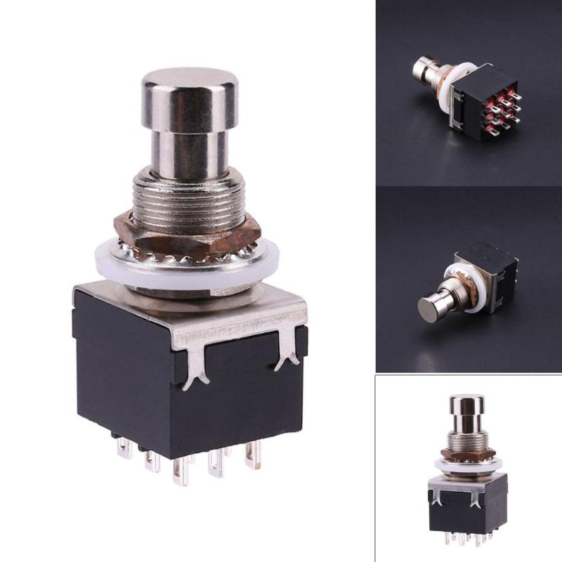 3PDT 9pin Push Button Foot Switch FR DIY Guitar Effect Pedal Stomp-ebowsos