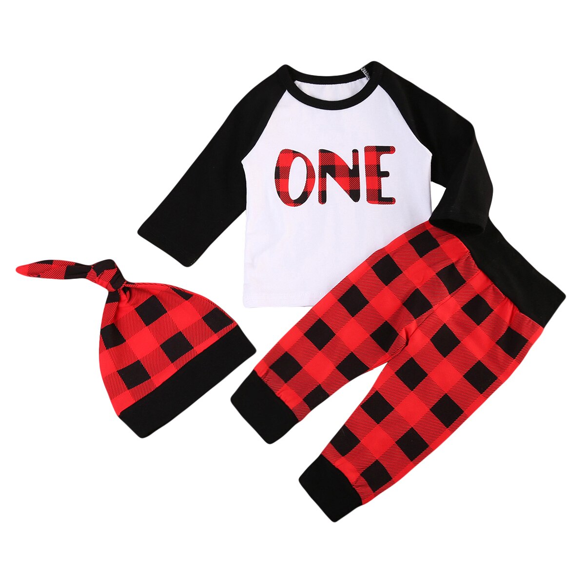 3Pcs/Set Newborn Baby Girl Boy long sleeve Tops Romper Long Pants Hat Outfits - ebowsos