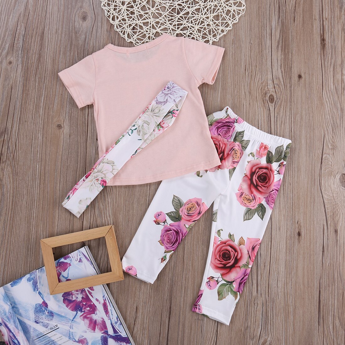 3Pcs Set Newborn Toddler Baby Girl Floral Clothes Top Shirt+Long Pants Outfits set - ebowsos