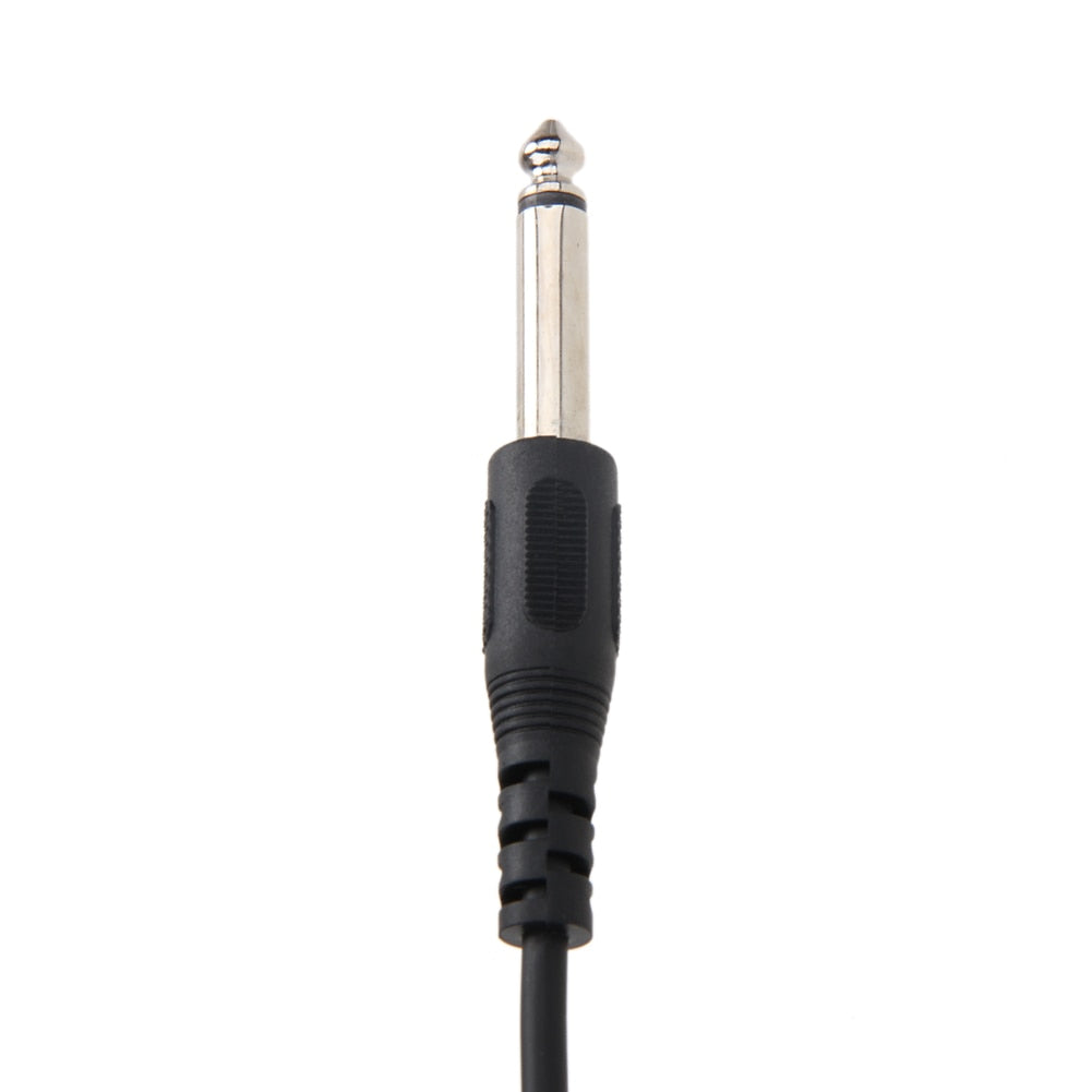 3m/10ft 6.35mm Black Guitar Cable Straight Jack to Angle Bass Instrument Patch Electric Guitar Amplifier Cord AMP Plug Cables-ebowsos