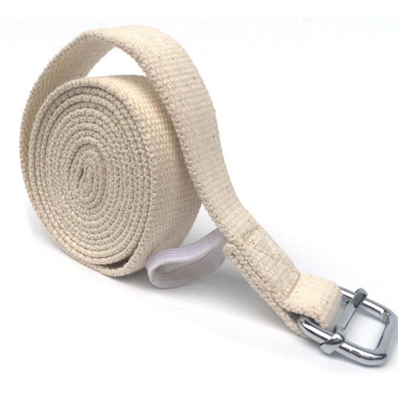 3m/9.8ft Women Yoga Stretch Strap D-Ring Belt Fitness Exercise Gym Rope Figure Waist Leg Resistance Fitness Bands Cotton-ebowsos