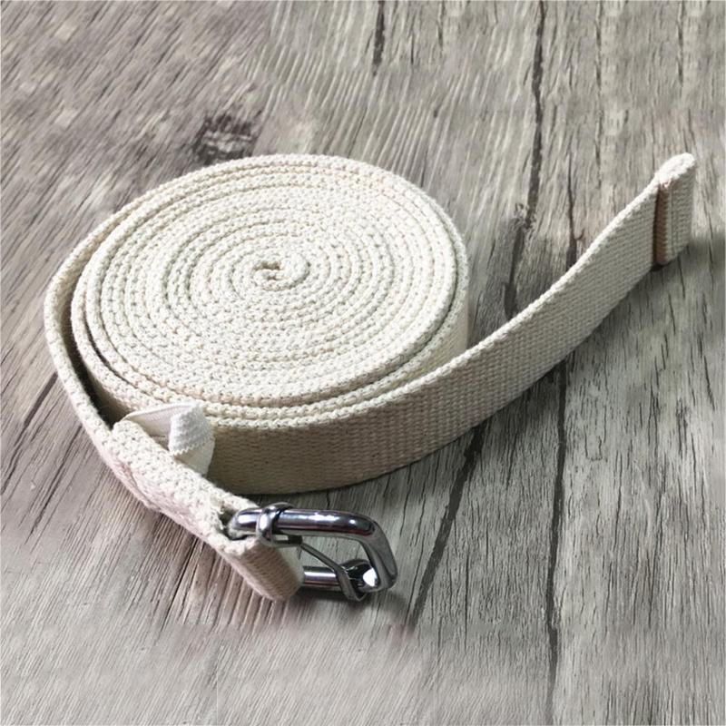 3m/9.8ft Women Yoga Stretch Strap D-Ring Belt Fitness Exercise Gym Rope Figure Waist Leg Resistance Fitness Bands Cotton-ebowsos