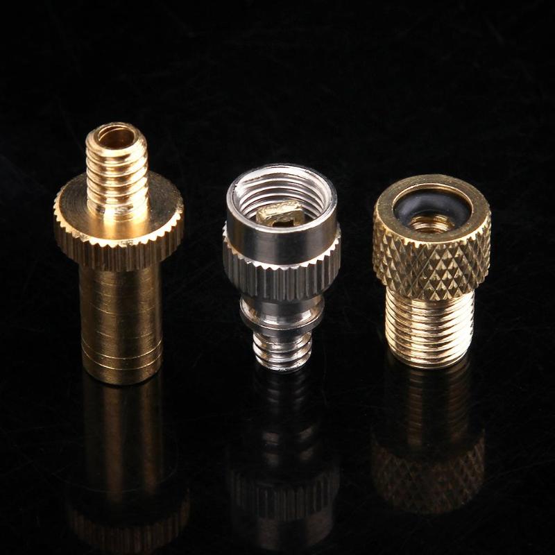 3pc/5pcs/8pc Bike Valve Converter Aluminum Alloy Nozzles Bicycle Valve Adapter Suit-ebowsos