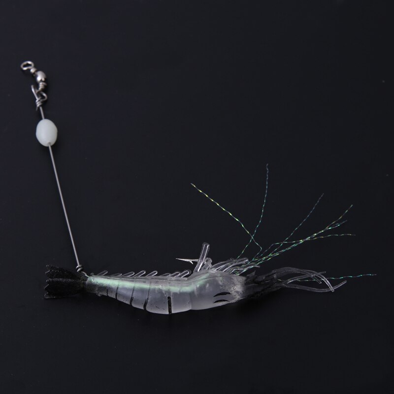 3pcs Luminous Soft Lures 10cm 6g Fishing Lures Soft Luminous Lure Shrimp Artificial Baits With Hooks Spinner Baits Fishing Tools-ebowsos