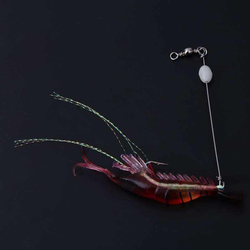 3pcs Luminous Soft Lures 10cm 6g Fishing Lures Soft Luminous Lure Shrimp Artificial Baits With Hooks Spinner Baits Fishing Tools-ebowsos