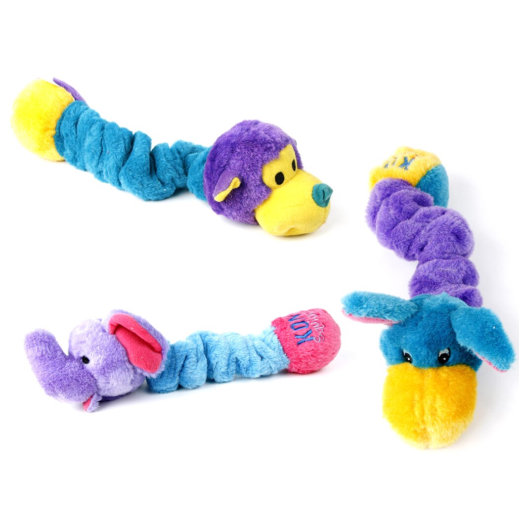 3pcs/set Dog Toys Pet Plush Toy Elastic Caterpillar Shape Dog Teething Toy Pet Squeaky Toys Pet Supplies New Arrive-ebowsos