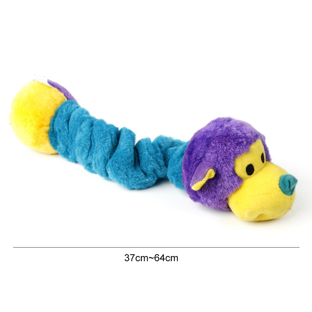 3pcs/set Dog Toys Pet Plush Toy Elastic Caterpillar Shape Dog Teething Toy Pet Squeaky Toys Pet Supplies New Arrive-ebowsos