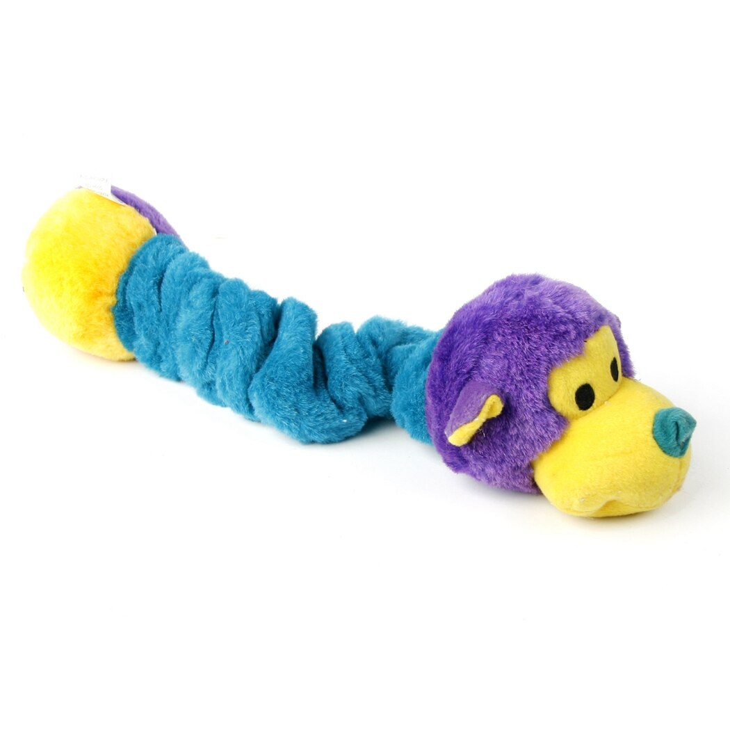 3pcs/set Dog Toys Pet Plush Toy Elastic Caterpillar Shape Dog Teething Toy Pet Squeaky Toys Pet Supplies New Arrive-ebowsos