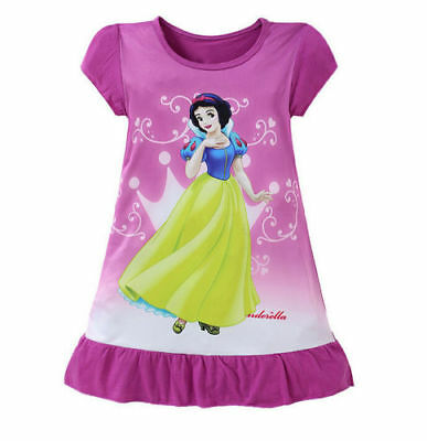 4-10Y Mermaid Girls Princess Ariel Dress Cartoon Summer Short Sleeve Party Snow White Sofia Kids Dress Up Costume Fantasy Dress - ebowsos