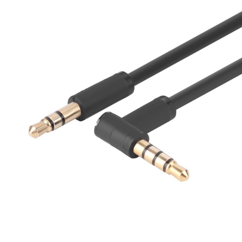 4.5FT 3.5mm Audio Cable Right Angle Male to Male Car Aux Cord with Mic for Beats Headphones High Quality Audio Cable Promotion - ebowsos