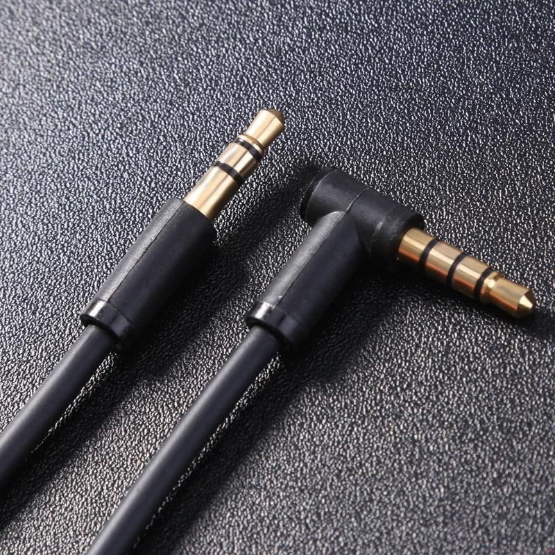 4.5FT 3.5mm Audio Cable Right Angle Male to Male Car Aux Cord with Mic for Beats Headphones High Quality Audio Cable Promotion - ebowsos