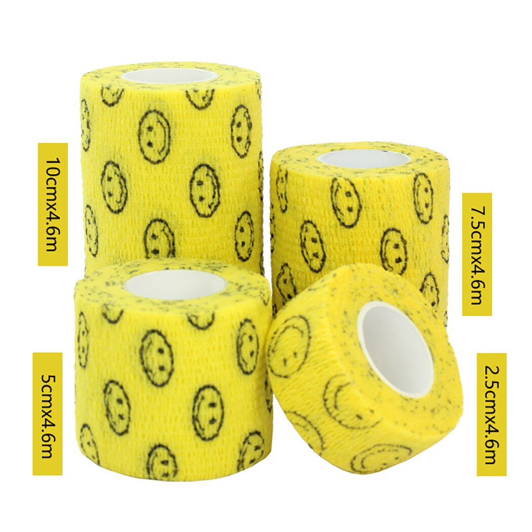 4 Rolls Cute Printed Vet Wrap Creative High Elastic Breathable Non-Woven Self Adhesive Wrap Pet Bandage For Cat Dog Pet Supplies-ebowsos